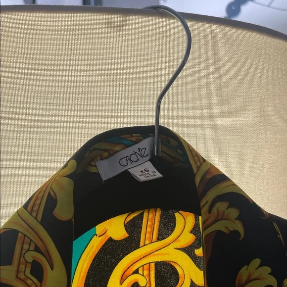 Cache Black and Teal Long Sleeve Top - Picture 3 of 5